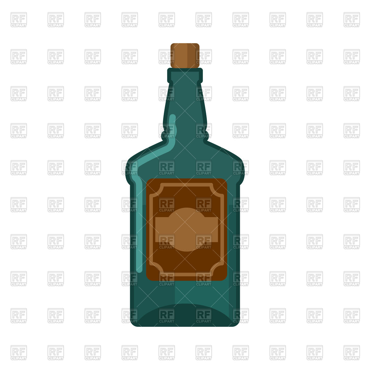 1200x1200 Bottle Of Rum Or Brandy Vector Image Of Food And Beverages