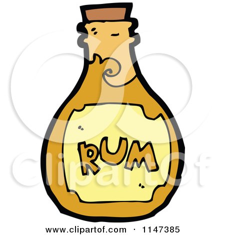 450x470 Cartoon Of A Rum Bottle