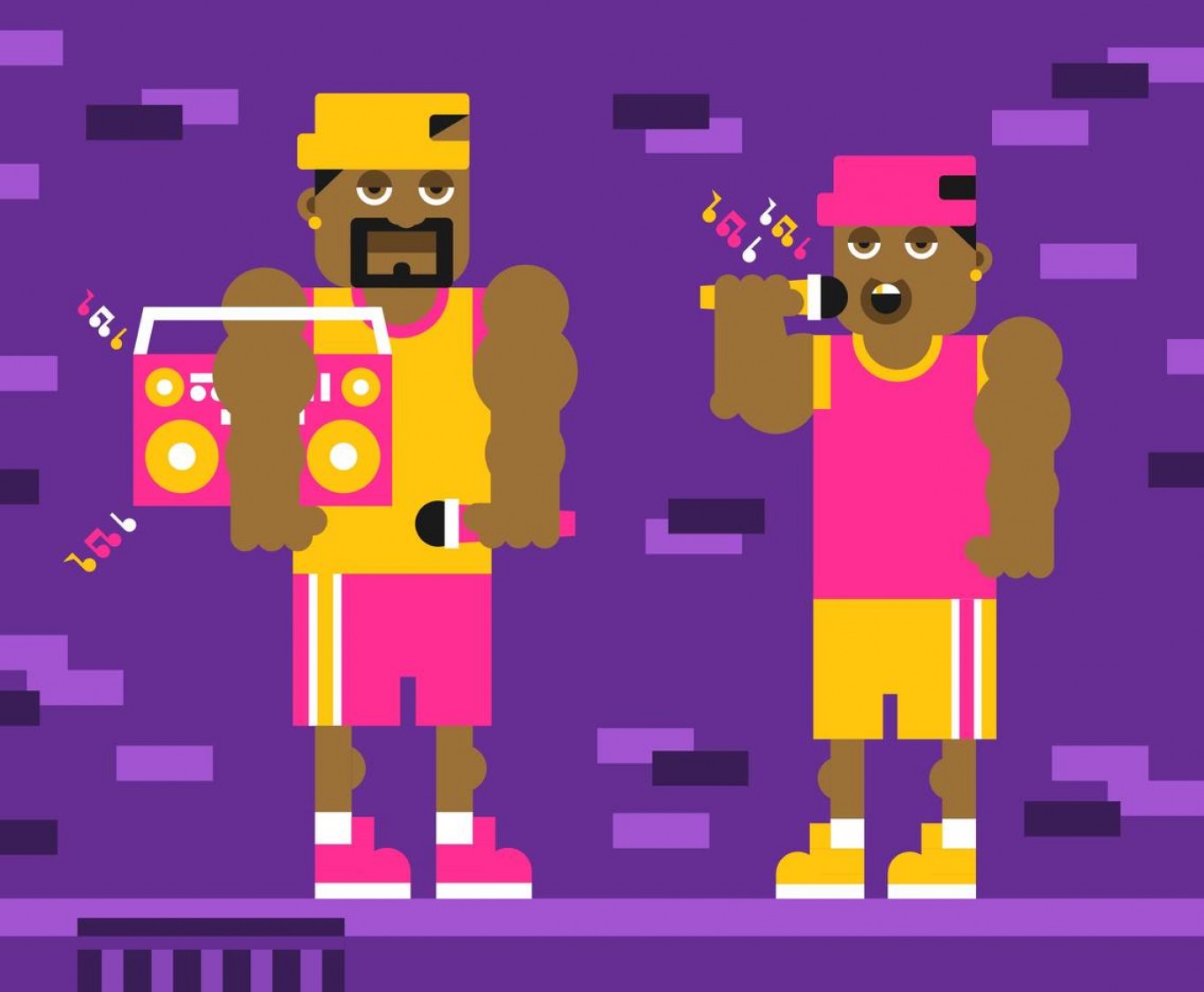 1363x1123 Hiphop Rap Battle Illustration Vector Soidergi
