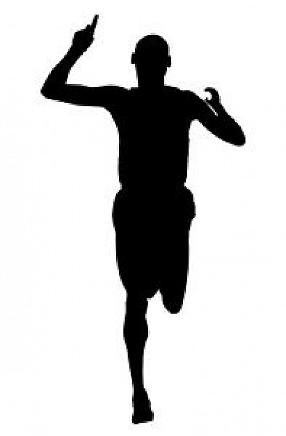 Runner Vector Silhouette Free 411x626 Runner Vector Silhouette Free