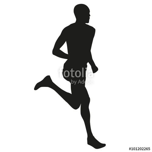 Runner Silhouette, Vector Running Man Stock Image And Royalty 500x500 Runner Silhouette, Vector Running Man Stock Image And Royalty