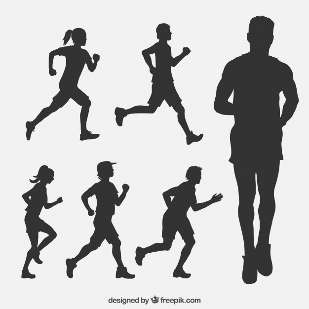 Collection Of Runners Silhouettes Vector Free Download 626x626 Collection Of Runners Silhouettes Vector Free Download