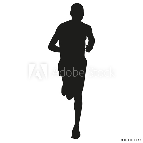 Runner Silhouette Vector Illustration 500x500 Runner Silhouette Vector Illustration