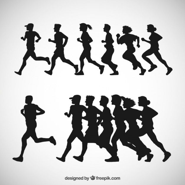 Runner Silhouettes Vector Free Download 626x626 Runner Silhouettes Vector Free Download
