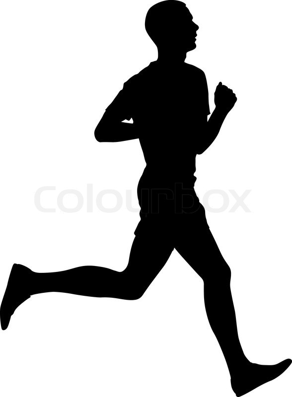 Silhouettes Runners On Sprint, Men Stock Vector Colourbox 588x800 Silhouettes Runners On Sprint, Men Stock Vector Colourbox