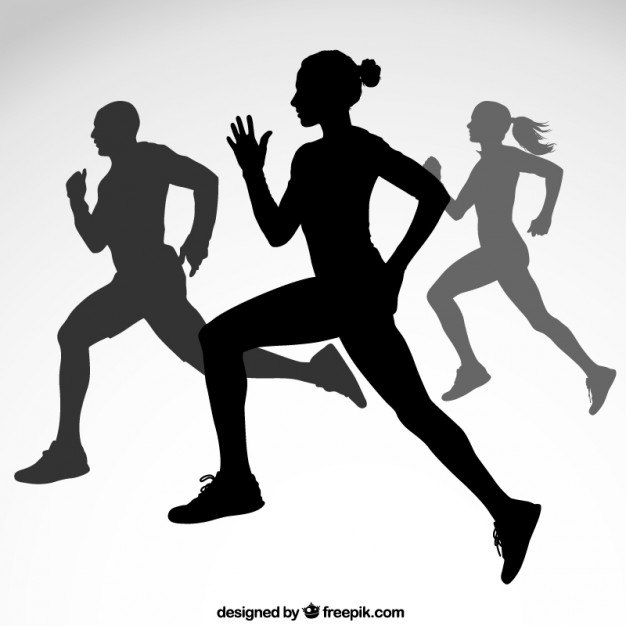 Variety Of Runner Silhouettes Vector Free Download 626x626 Variety Of Runner Silhouettes Vector Free Download