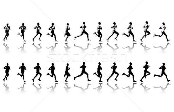 Marathon Runner Silhouettes Vector Illustration Bojana Ilic 600x388 Marathon Runner Silhouettes Vector Illustration Bojana Ilic