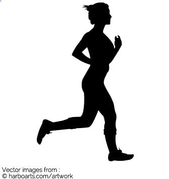 Download Runner Female Silhouette 335x355 Download Runner Female Silhouette