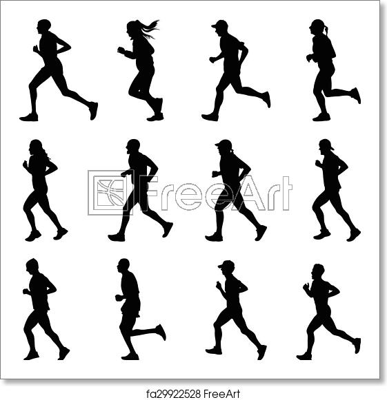 Free Art Print Of Runner Silhouette Vector Freeart 561x581 Free Art Print Of Runner Silhouette Vector Freeart