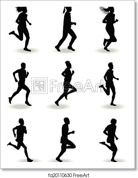 Free Art Print Of Runner Silhouette Vector Group Of Man And Woman 450x580 Free Art Print Of Runner Silhouette Vector Group Of Man And Woman