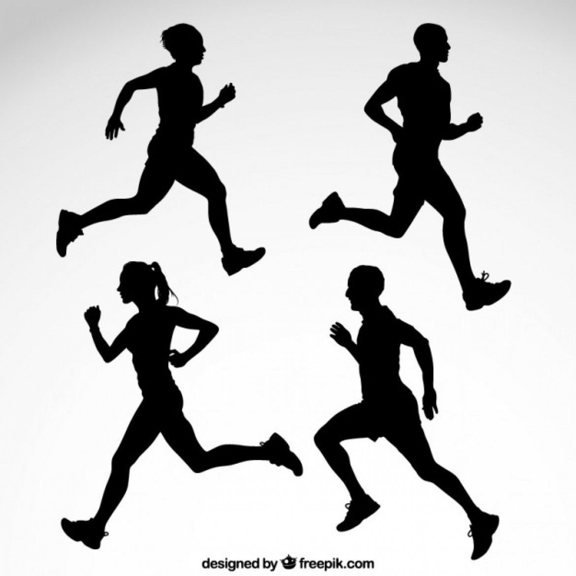 Free Vector Runner Silhouettes 1170x1170 Free Vector Runner Silhouettes