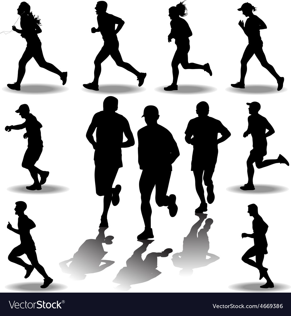 992x1080 Collection Of 'runner Silhouette Vector Free' Download More Than
