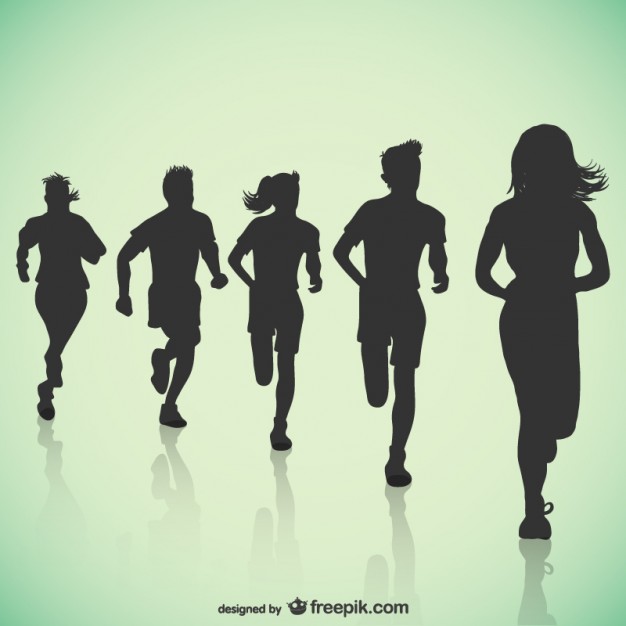 626x626 Runner Silhouette Vector Free Download