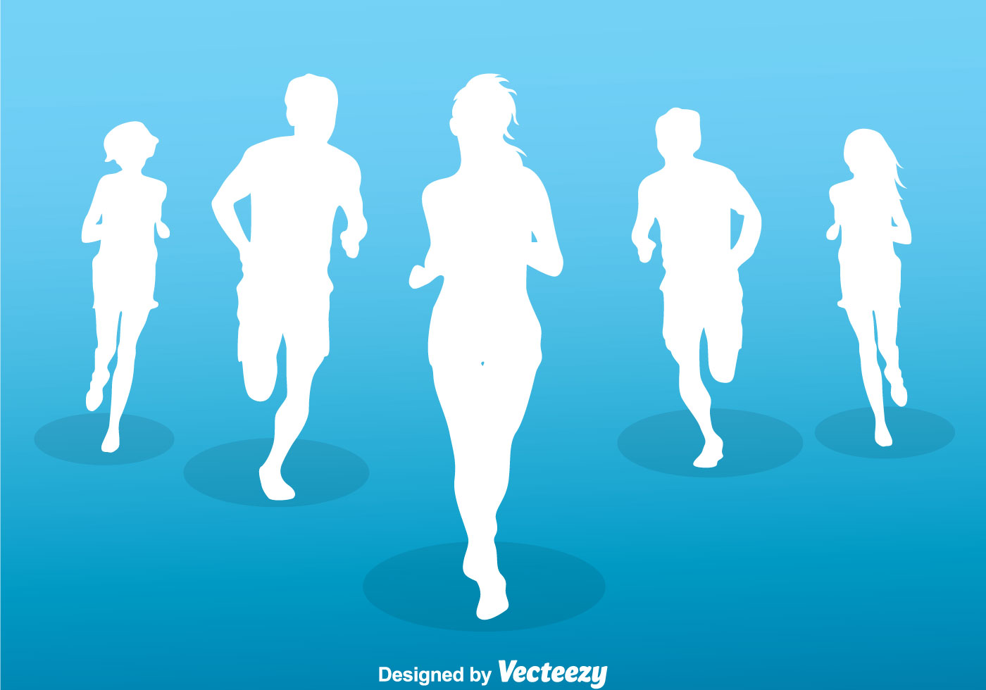 1400x980 Running Silhouette Vectors