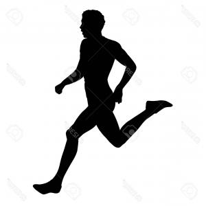 300x300 Photostock Vector Vector Runner Running Man Silhouette Run Sport