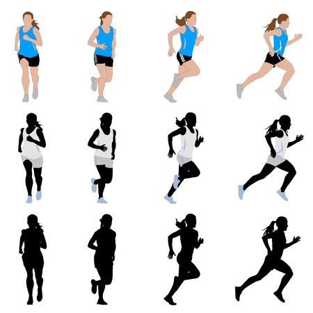 450x450 Female Runner Vector Royalty Free Vector Graphics