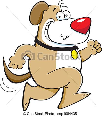 Running Dog Cartoon Illustration Of A Dog Running 417x470 Running Dog Cartoon Illustration Of A Dog Running