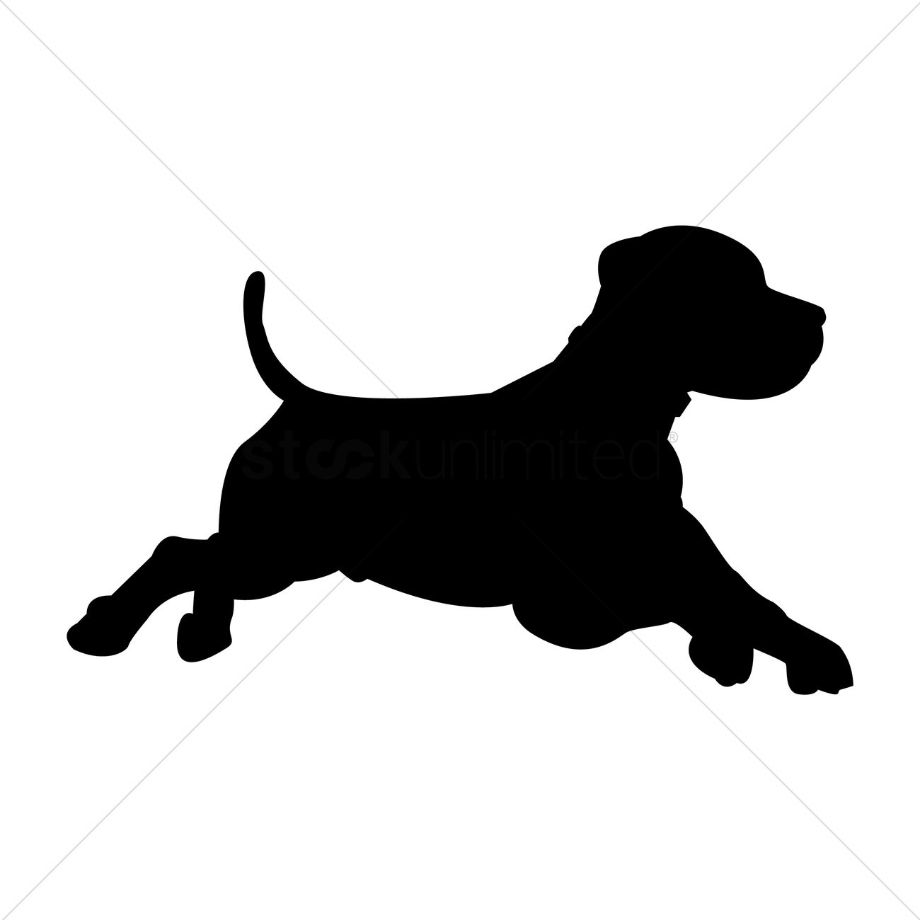 Silhouette Of Dog Running Vector Image 1300x1300 Silhouette Of Dog Running Vector Image