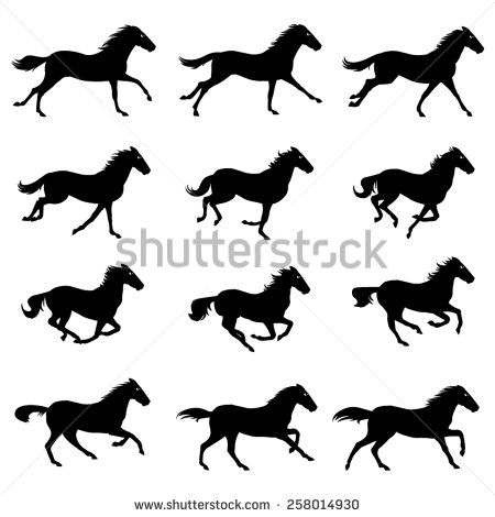 450x470 Running Horse Silhouette Image Download Free Vector Art Free