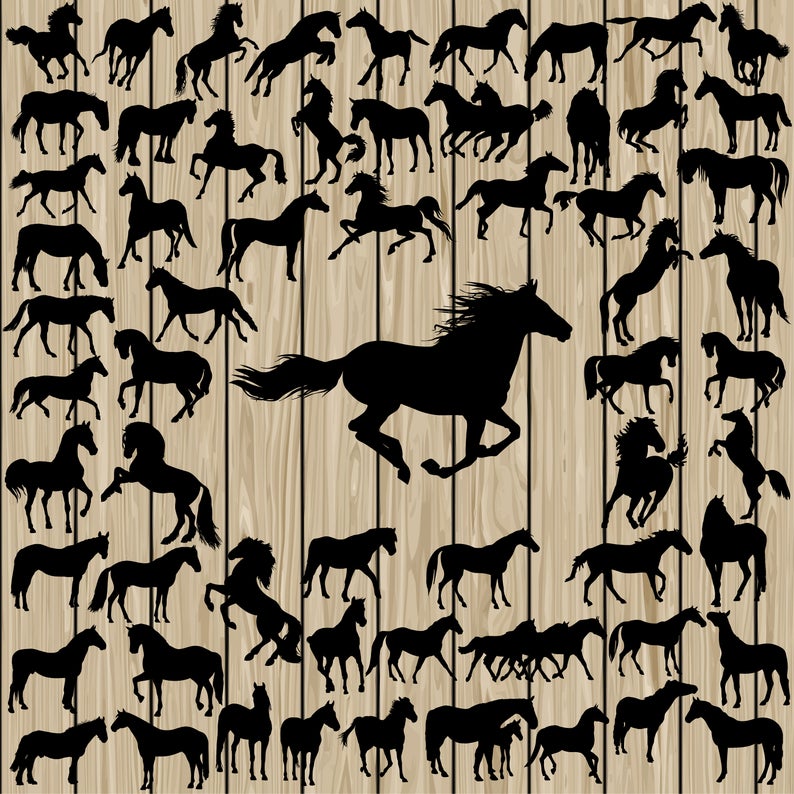 794x794 Horse Silhouette Horse Vector Running Horse Etsy