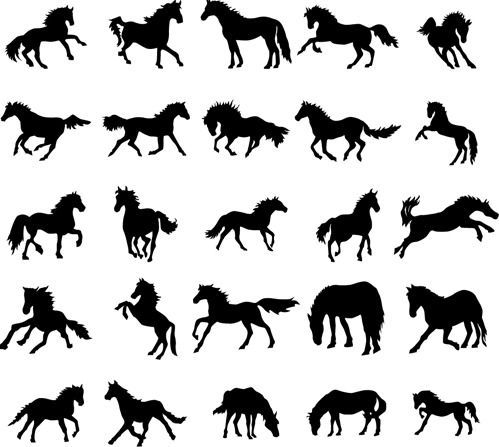 499x447 Running Horse Vector Silhouettes Free Vectors Ui Download