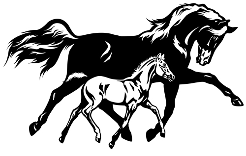 500x318 Creative Running Horse Design Vector Set Free Download