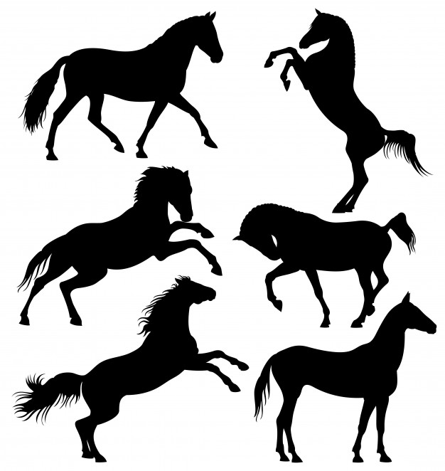 626x662 Dark Wild Horse, Running Horses Vector Premium Download