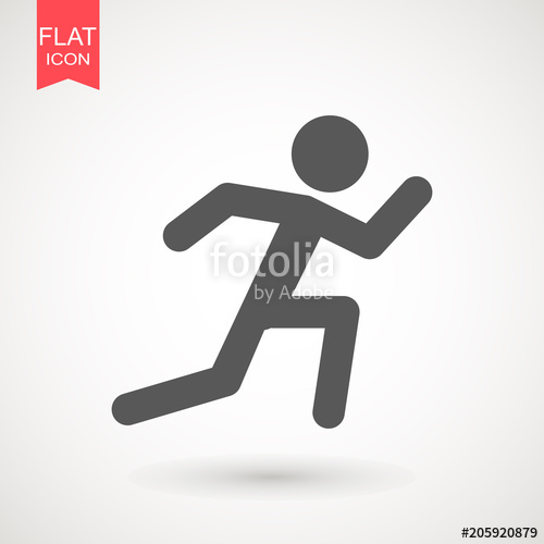 500x500 Running Man Vector Icon Runner Stick Figure Icon Vector