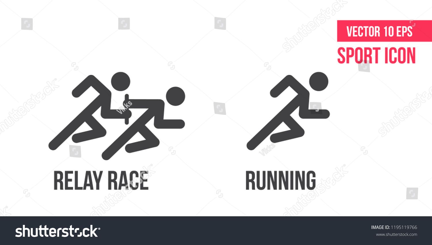 1500x853 Running Icon, Relay Race Vector Icon Set Of Sport Vector Line