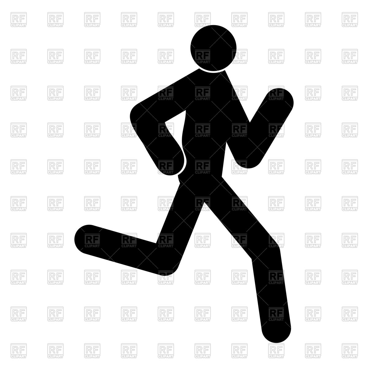 1200x1200 Running Man Black Color Icon Vector Image Of Signs, Symbols, Maps
