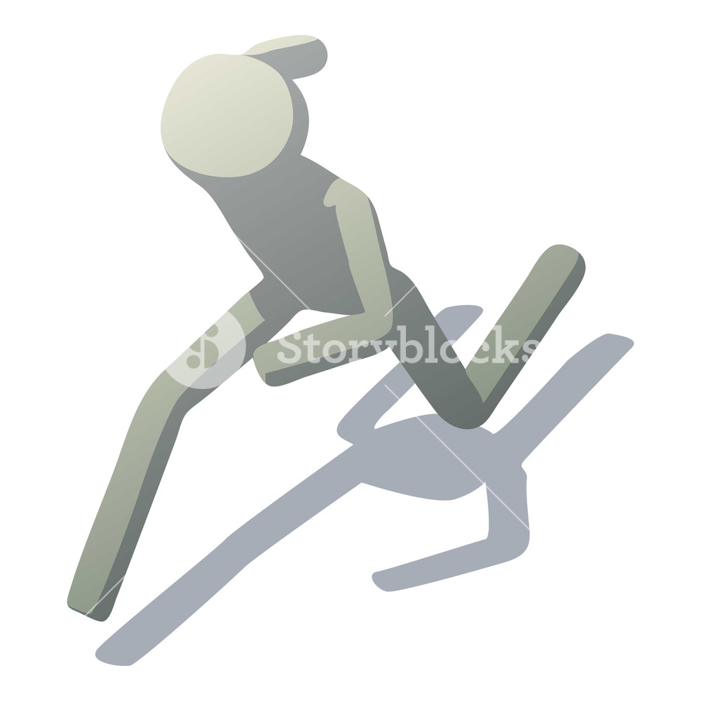 1000x1000 Stick Man Running Icon Isometric Illustration Of Stick Man