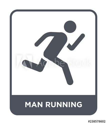 430x500 Man Running Icon Vector