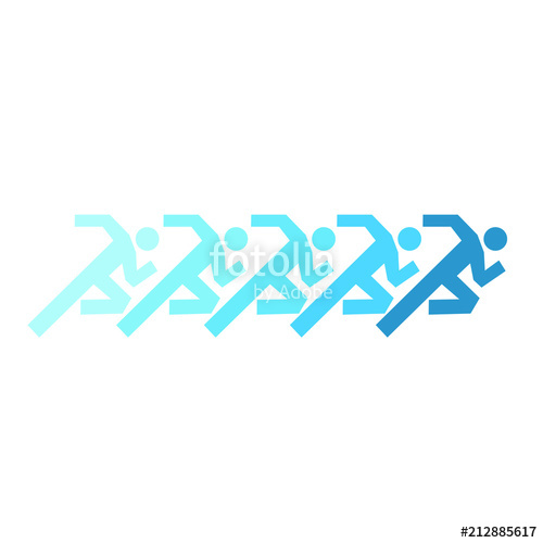 500x500 People Group Running Icon Vector