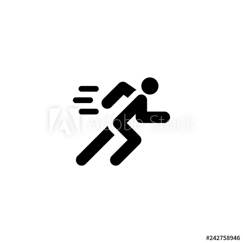 500x500 Running Icon Vector Running Vector Graphic Illustration