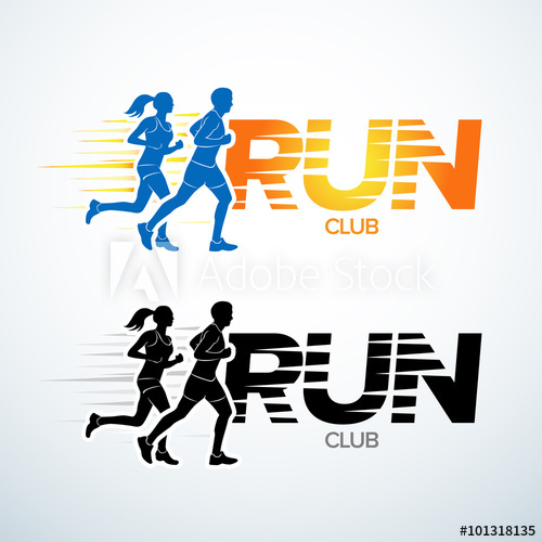 500x500 Run Club Logo Template Sport Logotype Template, Sports Club