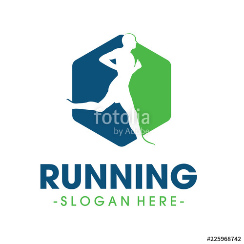 500x500 Running Health And Marathon Logo Vector Stock Image And Royalty