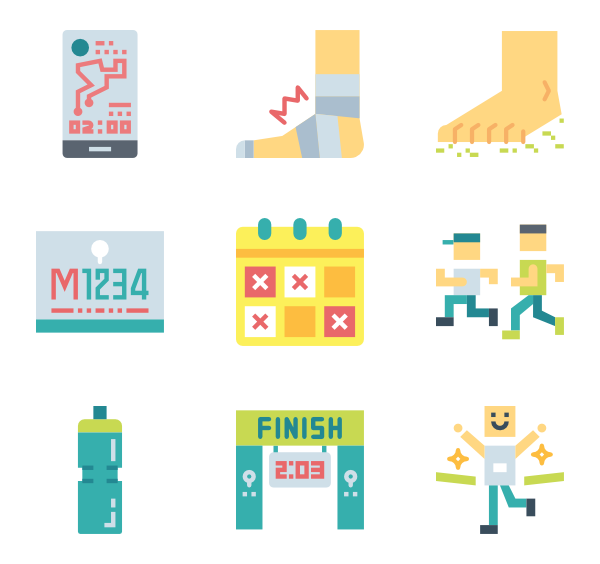 600x564 Running Man Icons