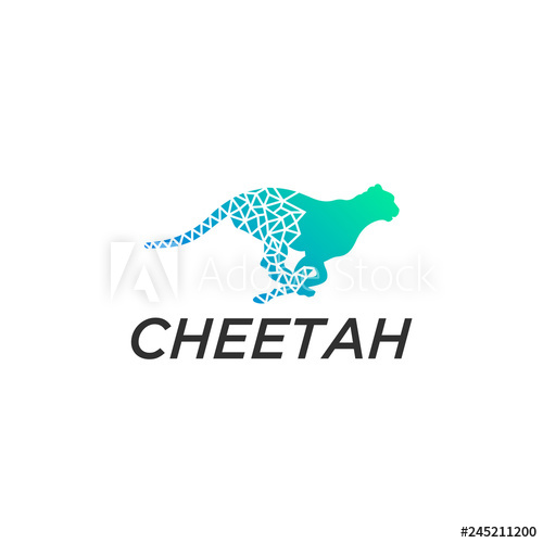 500x500 Speed Logo, Silhouettes Of Running Cheetah Fast Run Logo Vector