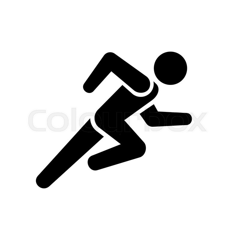 Running Man Icon On White Background Stock Vector Colourbox 800x800 Running Man Icon On White Background Stock Vector Colourbox