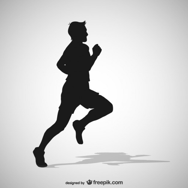 Running Man Silhouette Free Vector 626x626 Running Man Silhouette Free Vector