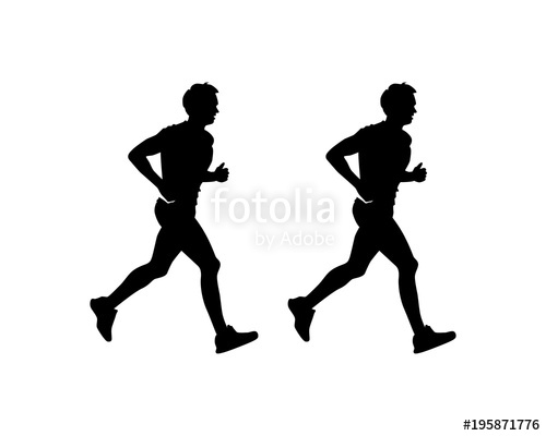 Running Man Symbol Silhouette Logo Vector Stock Image And Royalty 500x400 Running Man Symbol Silhouette Logo Vector Stock Image And Royalty