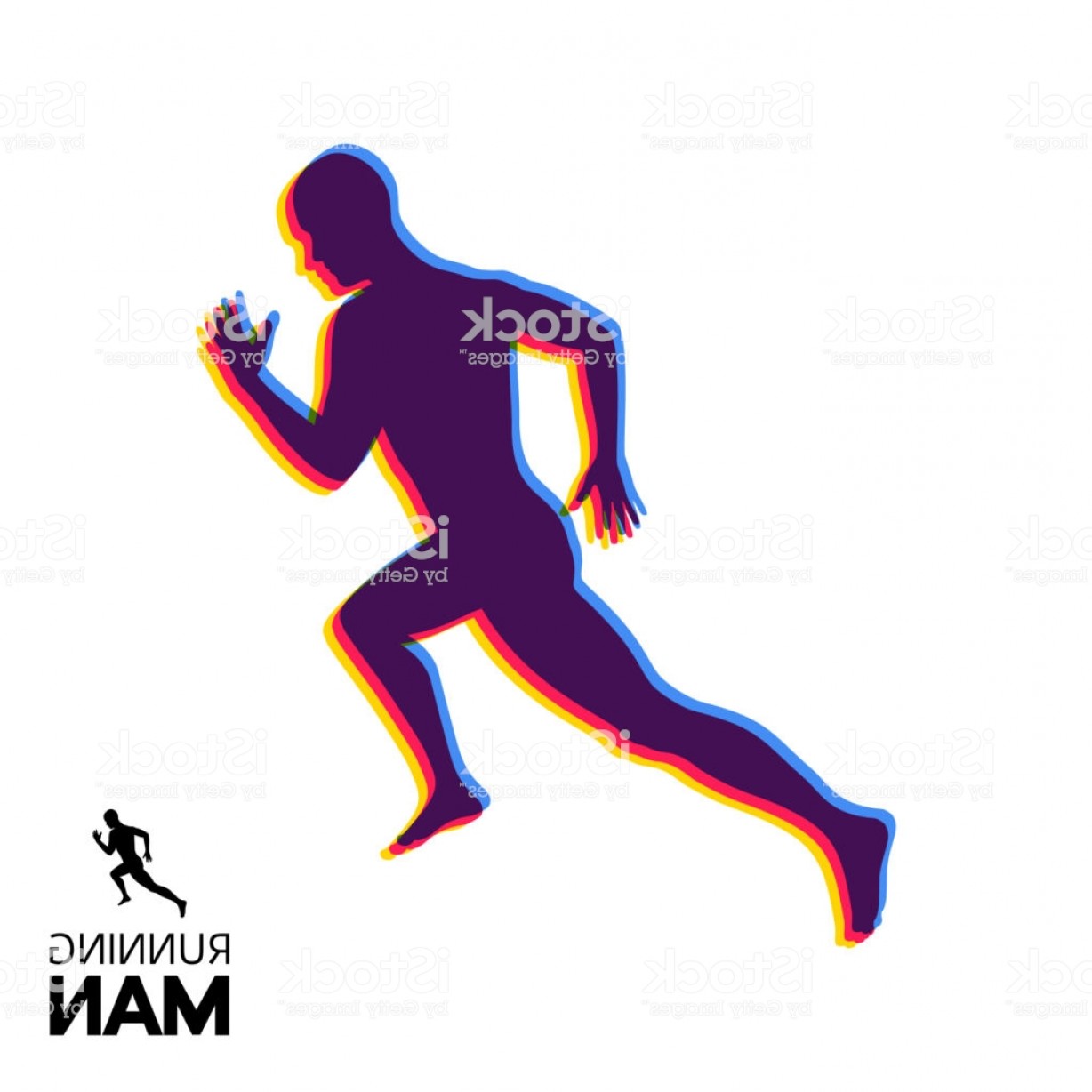 Silhouette Of A Running Man Design For Sport Emblem For Marathon 1228x1228 Silhouette Of A Running Man Design For Sport Emblem For Marathon