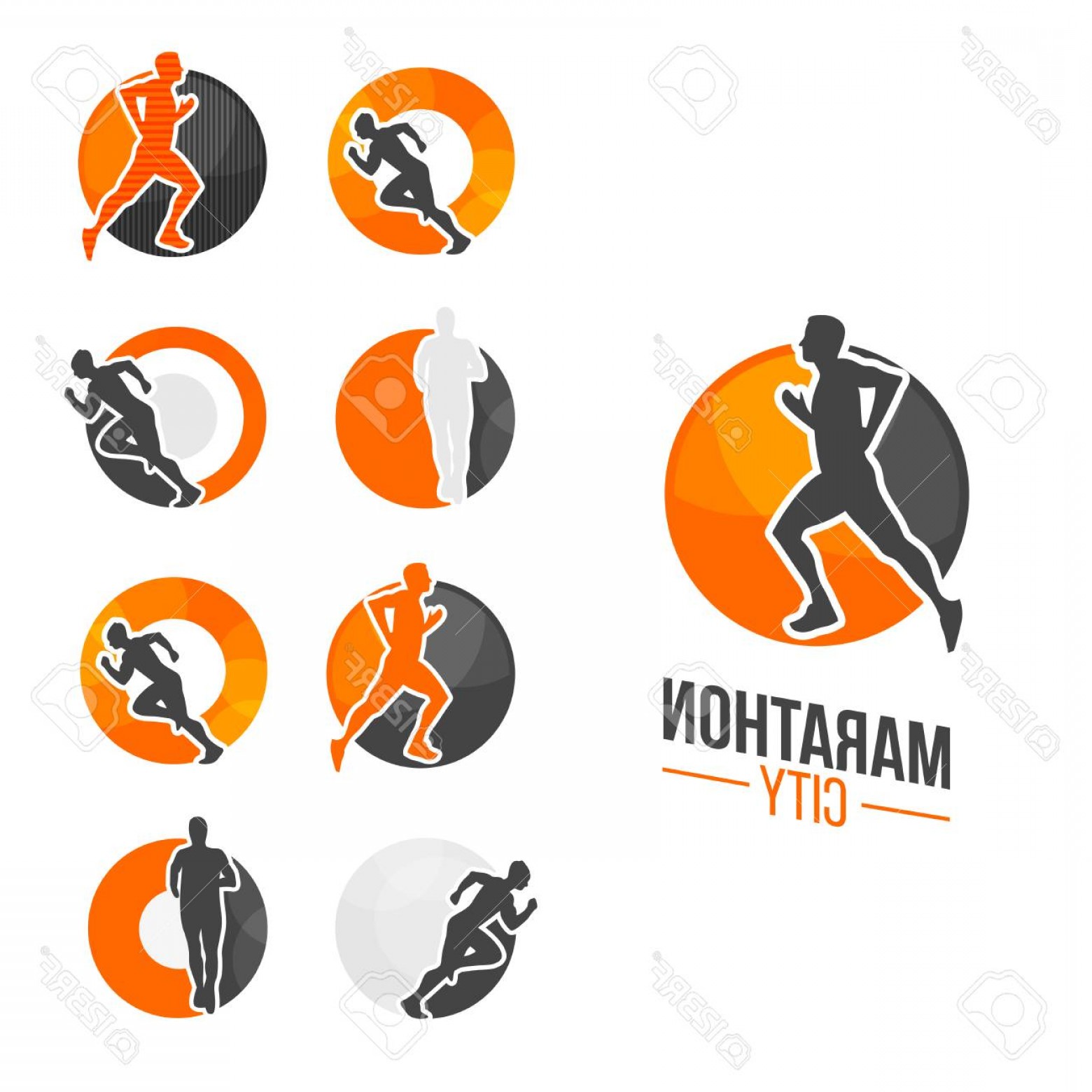 Photostock Vector Running Man Silhouette Marathon Logo Template 1560x1560 Photostock Vector Running Man Silhouette Marathon Logo Template