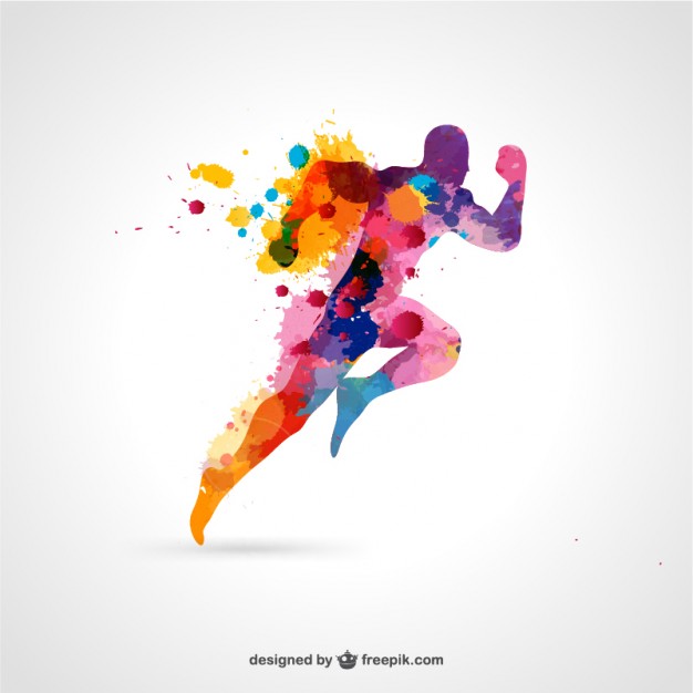 Watercolor Running Man Vector Free Download 626x626 Watercolor Running Man Vector Free Download