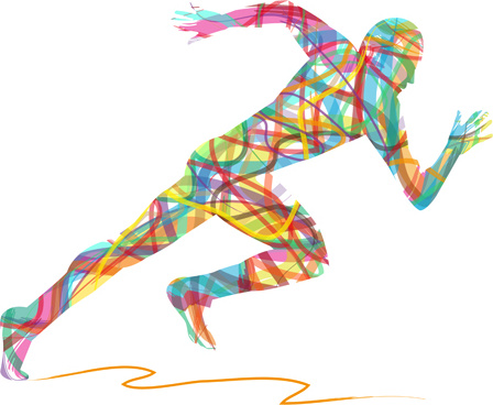 Colored Ribbon Running Man Vector Free Vector In Encapsulated 448x368 Colored Ribbon Running Man Vector Free Vector In Encapsulated