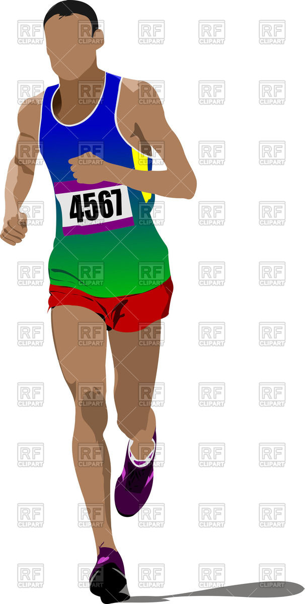 Colorful Silhouette Of Athlete 606x1200 Colorful Silhouette Of Athlete