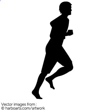 Download Man Running Silhouette 335x355 Download Man Running Silhouette
