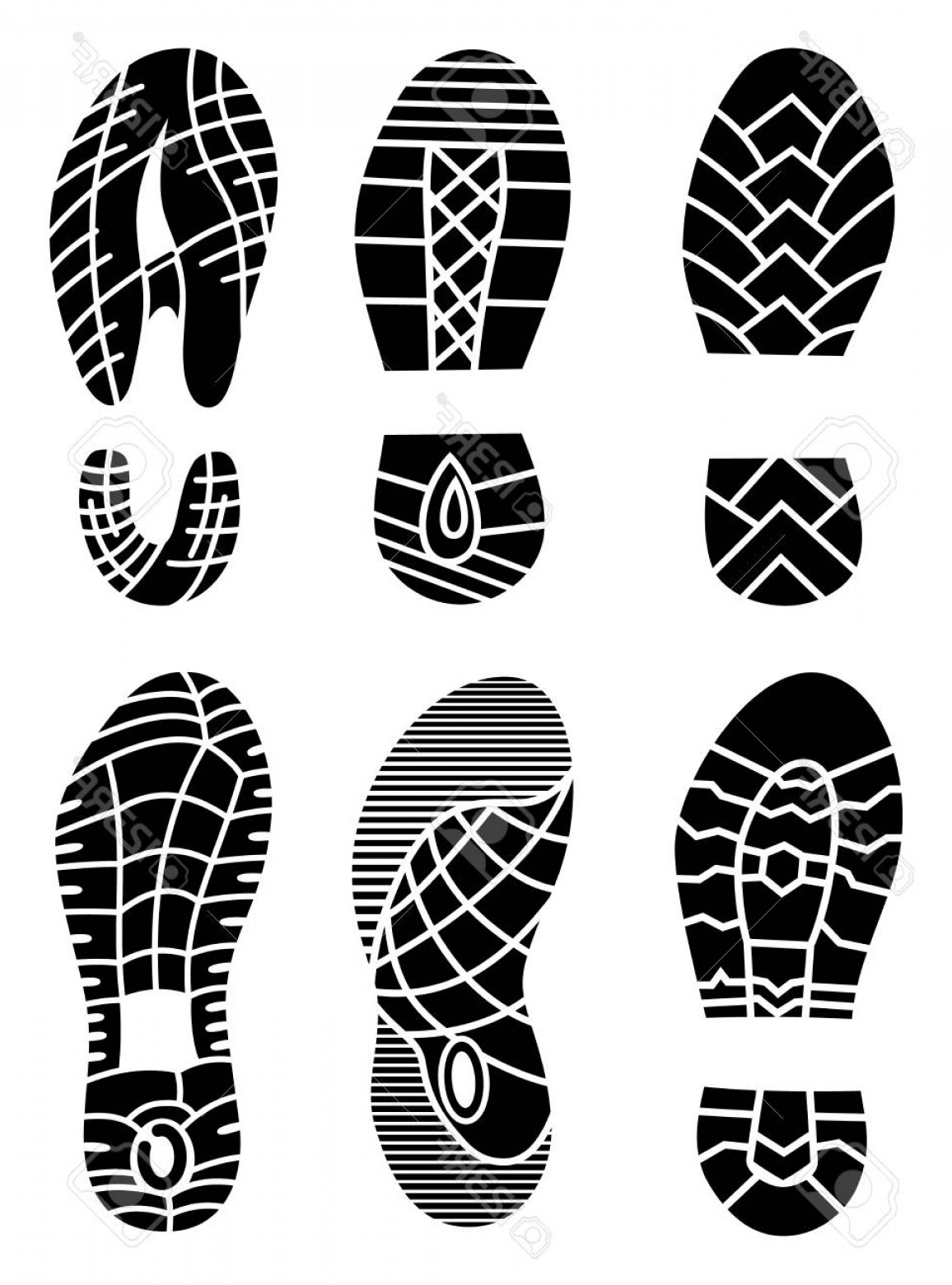 Running Shoe Print Vector at Vectorified.com | Collection of Running ...