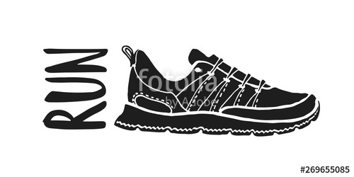 Run Lettering With Sport Shoes Running Typography Motivational 500x250 Run Lettering With Sport Shoes Running Typography Motivational