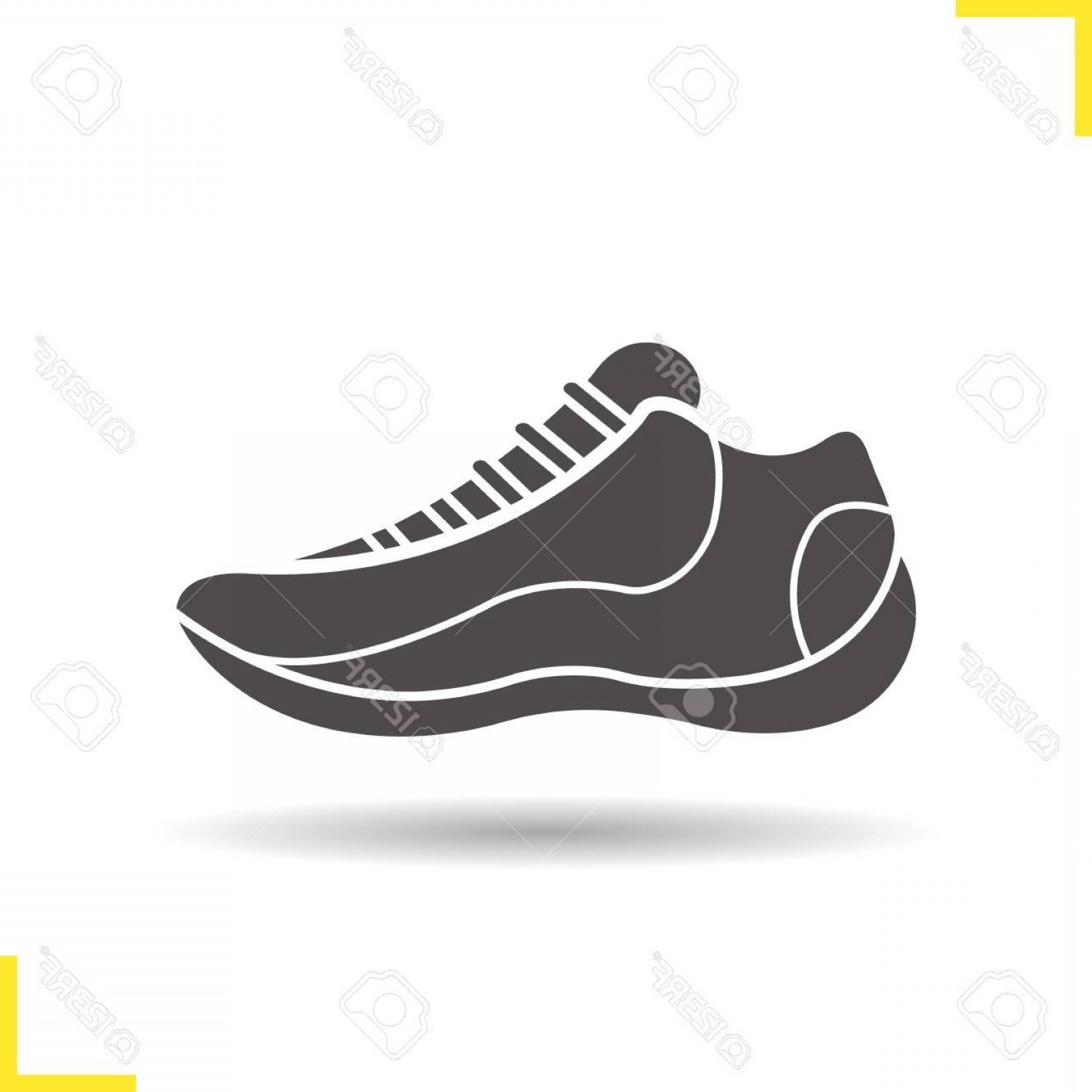 Running Shoe Silhouette Vector at Vectorified.com | Collection of ...